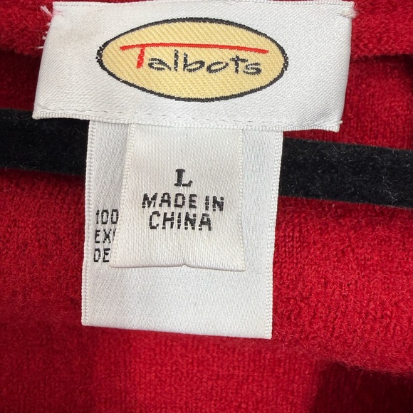 Talbots Red Embroidered Button-Front Jacket - Picture 11 of 12